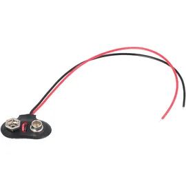 AccuCell Batterieclip 9V Block T-Form Schwarz