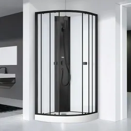 Marwell Komplettdusche Prime Style – Fertigdusche mit Acrylwanne, Armatur – 4 mm