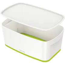 Leitz MyBox Aufbewahrungsbox 5,0 l perlweiß/grün 31,8 x 19,1 x 12,8 cm