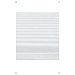 EASYFIX Plissee Pia weiß, Sichtschutz, lichtdurchlässig, blickdicht, höhenverstellbar, 0,70 x 1,30 m