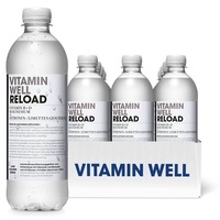 Vitamin Well Vitamin Wasser mit geschmack - Vitamin B, Vitamin D - funktionelles und kalorienarmes Getränk, angereichert mit funktionellen Inhaltsstoffen - 12 x 500ml inkl. Pfand (Reload)