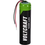 VOLTCRAFT VC-18650PCM Spezial-Akku 18650 Kabel Lithium 3.6V 3400 mAh 1St.