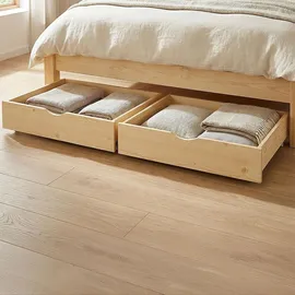 Homestyle4u Bettkasten in Braun 173x16x63 cm 1910