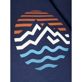Greenbomb Hoodie Mountain Stripes Blau M
