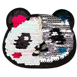 Wende-Applikation "Panda", 9,5 cm
