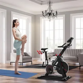 JASPORT Smart Indoor Speedbike S3, leise Heimtrainer, Magnetbremssystem, App mit Trainingskursen, Kinomap & Zwift kompatibel, inkl. Pulsgurt - Schwarz/Weiß