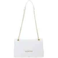 Valentino Ocarina Schultertasche Kunstleder Gold/Weiß