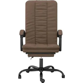 vidaXL Bürostuhl mit Liegefunktion Stoff Braun