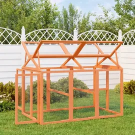 vidaXL Freilaufgehege 141 x 94 x 104 cm Braun