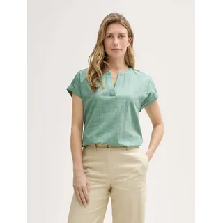 Tom Tailor Kurzarmbluse Loose Fit Bluse grün 44