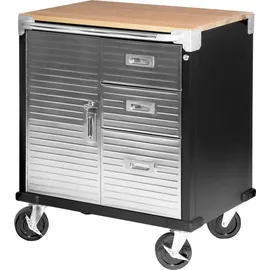 Primaster Werkstattwagen Metall 75x50x89 cm grau unbestückt