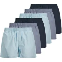 JACK & JONES JACMILANO WOVEN BOXERS 6 PACK Blau / Mehrfarbig S