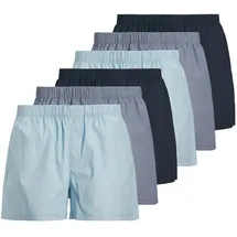 JACK & JONES JACMILANO WOVEN BOXERS 6 PACK Blau / Mehrfarbig S