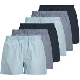 JACK & JONES JACMILANO WOVEN BOXERS 6 PACK Blau / Mehrfarbig S