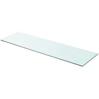 Gecheer Regalboden Glas Transparent 90 cm x 25 cm Glasregal Wandregal für Badezimmer Glasablage Glasregalboden Badablage