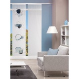 Vision S Schiebevorhang Manchas 84078-0607 blau BAMBUS-OPTIK halbtransparent, 260x60cm