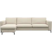 FLEXLUX Ecksofa »Fiore, super Sitzkomfort durch Kaltschaum im Sitz, L-Form«, breite Armlehnen, Kaltschaum, Füße Alu+schwarz weiß