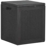vidaXL Garten-Aufbewahrungsbox 90 L Schwarz PP Rattan