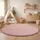 Paco Home Kinderteppich Baby Spielteppich Flauschig rutschfest Deko, Pink, 80 cm Rund,