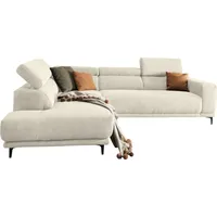 Ecksofa ALINA "Hikari" Sofas Gr. B/H/T: 276cm x 102cm x 210cm, Cord GCT, Ottomane links, ohne Sitzvorzug, beige (creme gct 11) wahlweise mit Sitzvorzug, in modernem Cordstoff, Breite 276 cm