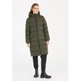 Whistler Steppmantel "Abella", Damen, Gr. 44, schwarz (dunkelgrün), 100% Polyester, unifarben, lang, ohne Ausschnitt, Mäntel Steppmantel, mit atmungsaktiver Eigenschaft