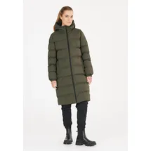 Whistler Steppmantel "Abella", Damen, Gr. 44, schwarz (dunkelgrün), 100% Polyester, unifarben, lang, ohne Ausschnitt, Mäntel Steppmantel, mit atmungsaktiver Eigenschaft