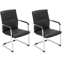 CLP 2er Set Besucherstuhl Seattle schwarz