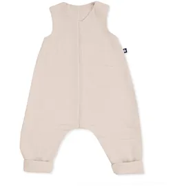 Julius Zöllner Schlafoverall Jumper Musselin 0,5 TOG Gr. 92 | 100% Baumwollmusselin | Oeko-TEX Standard 100 | Sand