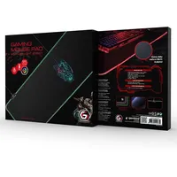 Gembird MP-GAMELED-L Mauspad Gaming-Mauspad Schwarz
