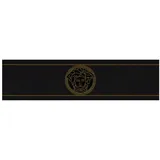 Profhome Exklusive Luxus Tapete Ornament glänzend 0,13 m x 5,00 m 0,65 m2 Schwarz/Gold 935224-GU