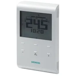 Siemens S55770T280 Raumthermostat mit Auto-Zeitschaltprogramm und LCD, Batterie, separates TWW