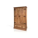 Drehtürenschrank Kleiderschrank Schrank 2trg B105cm EVERGLADE Kiefer eichefarbig