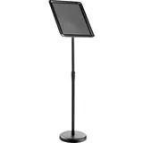 Infoständer A3 ELEVATE höhenverstellbar mit Klapprahmen schwarz, Aluminium|Stahl