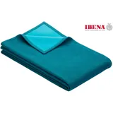 IBENA Cotton Pur 140 x 200 cm petrol-türkis