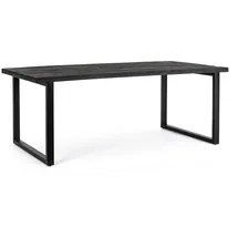 BIZZOTTO Esstisch Hastings aus Mangoholz, modern, schwarz, 200x100 cm, geeignet für 6–8 Personen