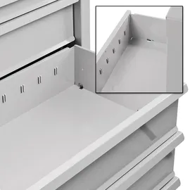 Proregal Kobra Schubladenschrank 90 x 70 x 43,5 cm Lichtgrau