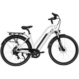 AsVIVA B15 City E-Bike 250W, 28 Zoll, Shimano 7-Gang, Akku, LED-Display | Weiß