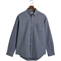GANT Businesshemd »Regular Fit Oxford Hemd strukturiert langlebig dicker«, Oxford Hemd Regular Fit, Gr. L, N-Gr, persian blue, , 60842731-L N-Gr