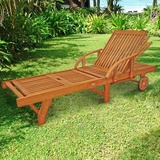 Indoba Sun Shine Gartenliege 199 x 73 x 82 cm braun klappbar