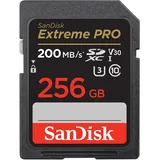 SanDisk Extreme PRO SDXC UHS-I Speicherkarte 256 GB (V30, Übertragungsgeschwindigkeit 200 MB/s, U3, 4K UHD Videos, SanDisk QuickFlow-Technologie, temperaturbeständig)