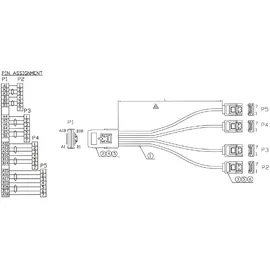 InLine 27620 SAS Anschlusskabel, Mini-SAS SFF-8087 an 4x SATA, 1:1, OCR, 0,5m