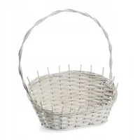 Kadax Weidenkorb Geschenkkorb klein 37 x 22 x 20 cm weiß