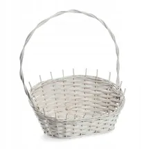 Kadax Weidenkorb Geschenkkorb klein 37 x 22 x 20 cm weiß