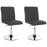 CLP 2er Set Esszimmerstuhl Elvas Stoff I Höhenverstellbar Und 360 Grad Drehbar, Mit Bodenschonern I Wohnzimmerstuhl Mit Gestell In Chromoptik