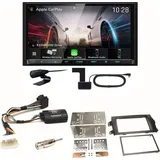 Kenwood DMX8021DABS Android Auto CarPlay Einbauset für Suzuki SX4 Fiat Sedici