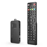 DCOLOR DVB-T2 Digitaler terrestrischer Decoder 2024 - Mini HDMI TV-Stick versteckt hinter dem Fernseher