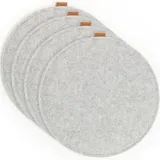 MIQIO Sitzkissen 35 x 35 x 2 cm grau 4-tlg.