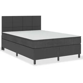 vidaXL Boxspringbett Dunkelgrau Stoff 180x200 cm vidaXL