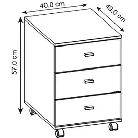 Germania Lioni Büromöbel-Set weiß, eiche