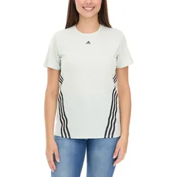adidas Damen nachhaltiges Sport-Shirt Rundhals-Shirt Fitness-Shirt Sport-Oberteil Kurzarm-Shirt HK6976 Grün/Schwarz - L